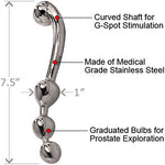 Metal G Spot Fun Wand 7.5 Inch Polished Steel by