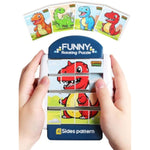 16-Piece Rotating Puzzles For Kids 4-6, Toddlers Puzzles 2-4, Road Trip, Airplane Activities Game, Travel Toys - Brain Teaser, Fine Motor Skills - Birthday Gifts Boys Girls - Dinosaur