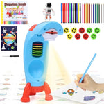 Kids Drawing Projector Toy with 24 Color Pens for Boys and Girls Ages 3-8