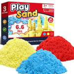 3-Color Sensory Play Sand for Kids, 6.6lbs, Perfect for Shaping and Sculpting