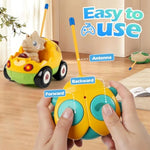 Remote Control Dinosaur Car Toys For Toddler Kids - Best Birthday Gifts For Boys Ages 2 3 4 5 Years Old, 2-Pack Toys For Toddlers 18+ Months With Lights And Music