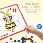 Learning Educational STEM Toy, Mosaic Magnetic Puzzle Kit for Kids