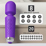 Mini Clitoral Vibrator Female Av Wand Women G-Spot Stimulator Sex Toy Vibrator Rechargeable Powerful Vibration Clit Labia Massager Orgasm Waterproof Adult Couples(Purple)