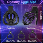 Male Chastity Cage Sex Toys - Lightweight Cock Cage With 3 Sizes Rings, Bdsm Chastity Device Adult Sex Toys & Games For Men Penis Erection Control, Sex Novelties Bondage Gear & Accessories