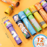 12Pcs Classic Kaleidoscope - Return Gifts For Kids Birthday, Retro Educational Kaleidoscopes Toy, Party Favor, Gift Bag Filler, School Carnival Prize And Stocking Fillers