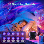 LED Light Gifts Home Decor Light Projector with 375 Effects, Bluetooth Connectivity