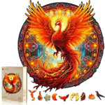 Phoenix Jigsaw Puzzle for Adults, 100 Pieces, 8.5 x 7.9in Wooden Puzzle