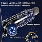 New Soft Realistic Penis Sleeve Cock Ring,2Pcs Reusable Cock Rings For Men, Penis Enlargement Silicone Sleeves Girth Male Erection Enhancement, Penis Ring Enlargement Sex Toys (Transparent)