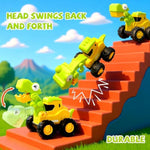 4 Pack Dinosaur Press To Go Car Toys For Toddlers Play Vehicle Set Truck Toys Birthday Gifts For 1 2 3 Years Old Boys Girls