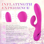 Inflatable Vibrator Adult Toys With 10 Vibrating Frequencies & 3 Inflation Modes, G Spot & Anal Clitoral Stimulation Inflatable Dildo, Female Adult Toy For Couples & Women