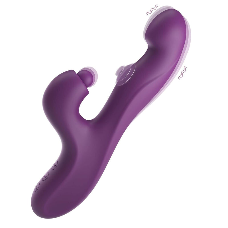Clitoral Thumping Rabbit Vibrator For Clit G Spot Stimulation, Triple Vibrating Stimulator With 3 X 5 X 10 Modes, Adult Sex Toys With Heating For Women And Couple (Og Rabbit)
