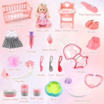 Baby Doll Playsets For Girls, Baby Doll With Accessories Set For Girls 3-5, Baby Doll Set For 3 4 5 Year Old Girls Gifts, Stocking Stuffers For Toddlers Kids (Doll Playset)