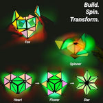 Magnetic Pyramid Glow Puzzle, 12 Pcs with 243 Magnets, STEM Building Toy