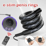 Silicone Electric Shock Restraint Male Penis Ring Electric Cock Ring With Remote?Adjustable Electro Sex Penis Stimulator, 8 Shock Modes 19 Intensities Sm Sex Toys For Men Couples