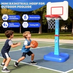 Toddler Basketball Hoop Indoor For Age 1 2 3, Adjustable Kids Basketball Hoop, Mini Basketball Hoop With 3 Balls For Outdoor Poolside, Christmas Birthday Sport Toys Gifts For Baby Boys Girls Age 1-3