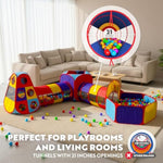 5Pc Kids' Play Tents & Tunnels - Ball Pit For Toddlers, Basketball Hoop, Crawling Tubes, Pop-Up Playhouses, Baby Obstacle Course For Indoor Or Outdoor Use