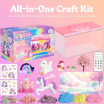 Unicorn Light-Up Terrarium Kit for Kids with Remote, Music & Night Light