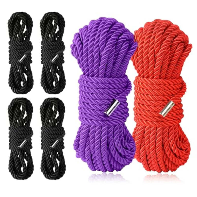 Bdsm Shibari Sex Bondage Restraint Rope - Soft Tie-Ups For Women, Long Restraining Multipurpose Sex Restraints, Adult Sex Toys For Women, Men & Couples (4X6.5Ft +2X16Ft)