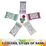 Vibrant Craft Sand Pack - 5 Colors: 2.5 lbs of Play Sand for Kids
