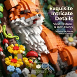 Micro Mini Fox 3D Building Blocks Set, Forest Wall Art & Desk Decor