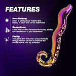 Fantasy Colorful Tentacle Glass Dildo - 7.48" Slim Beginner Octopus Dildo For C G Spot, Cute Discreet Curved Anal Toys With Handle, Prostate Wand Glass Sex Toys For Women Men