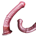 Long Optional Size Silicone Made Soft Artificial Horse Dildo Multi Color Suction Flexible Animal Style Different Texture (S)