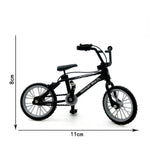 1/18 Scale Diecast Finger Mountain Bike Bicycle Model, Miniature Art Craft Decor, Yellow