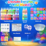 Magic Water Elf Toy Kit, 30 Gels & 20 Molds, Squishy Maker Set for Kids