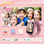Kids Watches For Girls Toys Age 4-12, Smart Watch For Kids With Camera, 26 Puzzle Games, Alarm Clock, Pedometer, Audiobook, Learn Card, Toddler Watch Birthday Gift For 8 9 10 Year Old Girl