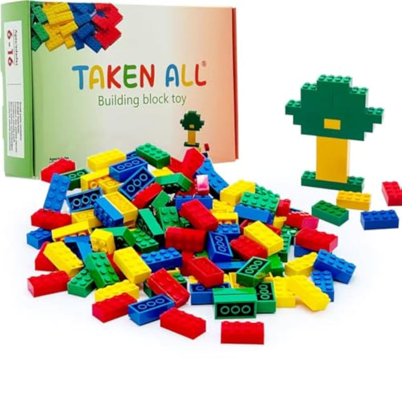 120Pieces Classic Building Bricks Blocks Toy Set 2X4 Moc Building Basic Bricks Parts And Pieces Compatible With Major Brands Construction Toys For Kids 6 Yr+ (Red, Yellow, Blue, Green)
