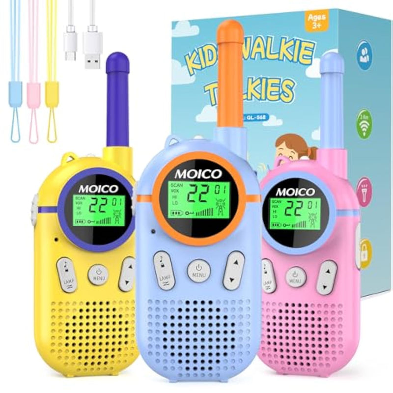 Toys For 3-12 Year Old Boys Girls,Rechargeable Long Range Walkie Talkies For Kids With 22 Channels,3 4 5 6 7 8 Year Old Kids Gift, Perfect For Outdoor Camping,Hiking,Christmas And Birthday