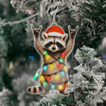 Funny Christmas Ornaments - Raccon Gifts - Raccoon Christmas Ornaments - Animal Lovers Ornaments - Racoon Ornament - Christmas Ornament 2025 - White Elephant Gifts - Xmas Tree Funny Decoration