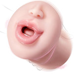 Licking Vibrating Sex Toys For Men Masturbator,Deep Throat Mouth Sex Toy With Tongue And Teeth,Lifelike Men Masturbation Male Stroker For Mouth Sex, Realistic Male Masturbator Sex Toy For Pleasure