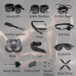 Bdsm Set Sex Bondage Restraint - With Adjustable Handcuffs And Anal Plug Toys Bondage Set Adult Game Sex Toys For Men And Women Couples. (12)