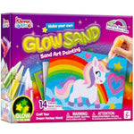 Glow Sand Art Kit for Kids with 14 Colors, 6 Templates & 4 DIY Sheets