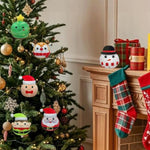 6 Pcs Christmas Plush Ornaments 5.15 Inches Stuffed Santa Snowman Elk Gingerbread Man Xmas Tree Ball Decorations For Winter Holiday Ornaments Christmas Tree Hanging Decor Birthday Party Supplies