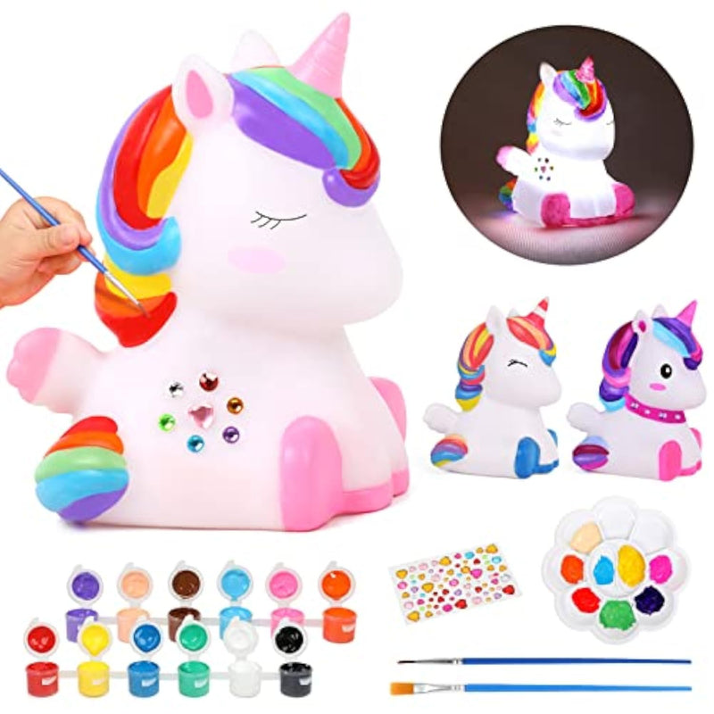 Paint Your Own Unicorn Night Light Kit for Kids Ages 4-12, DIY Art & Craft Set