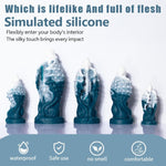 Silicone Fantasy Dildo With Suction Cup - Prostate Massager G-Spot Stimulator Dragon Dildo For Men And Women - Male Anal For Sex Toys (D218-L)