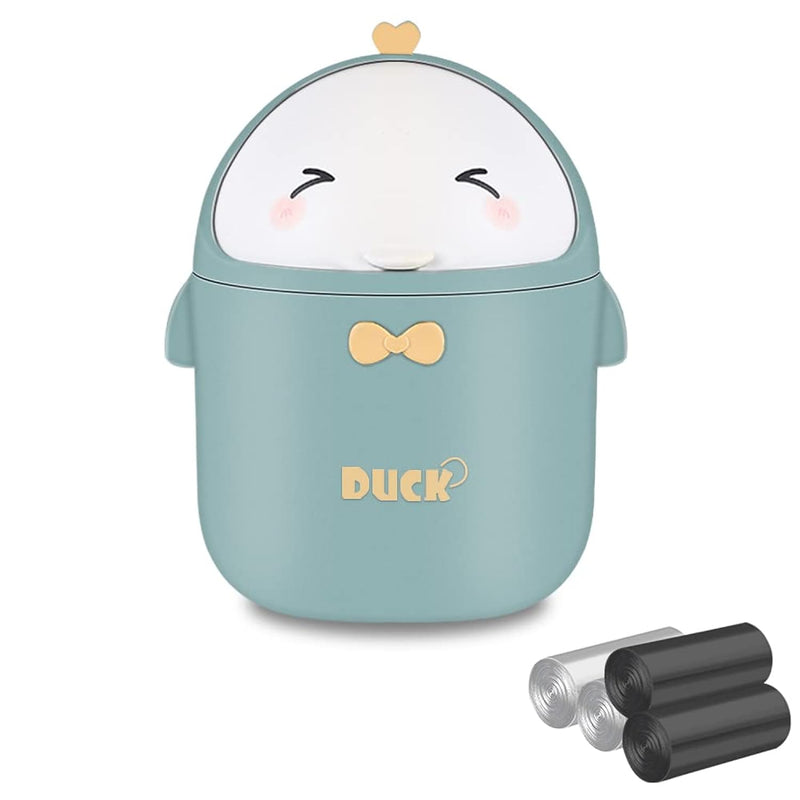 Cute Desktop Trash Can Wastebasket And 120 Trash Bags, Creative Mini Garbage Can