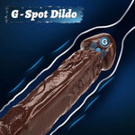 6.5 Inch Small Beginner Dildo With Strong Flared Suction Cup Base For Hands-Free Play, G-Spot Realistic Dildo Sex Toys For Women And Men(Brown)