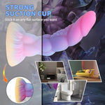 8.2" Realistic Dildo Monster Alien Dragon Dildo Luminou Glow In The Dark, Fantasy Dildo Silicone Knot Dildo Thick Dildo Creature Cocks Adult Toys For Women Men Wedding Gift