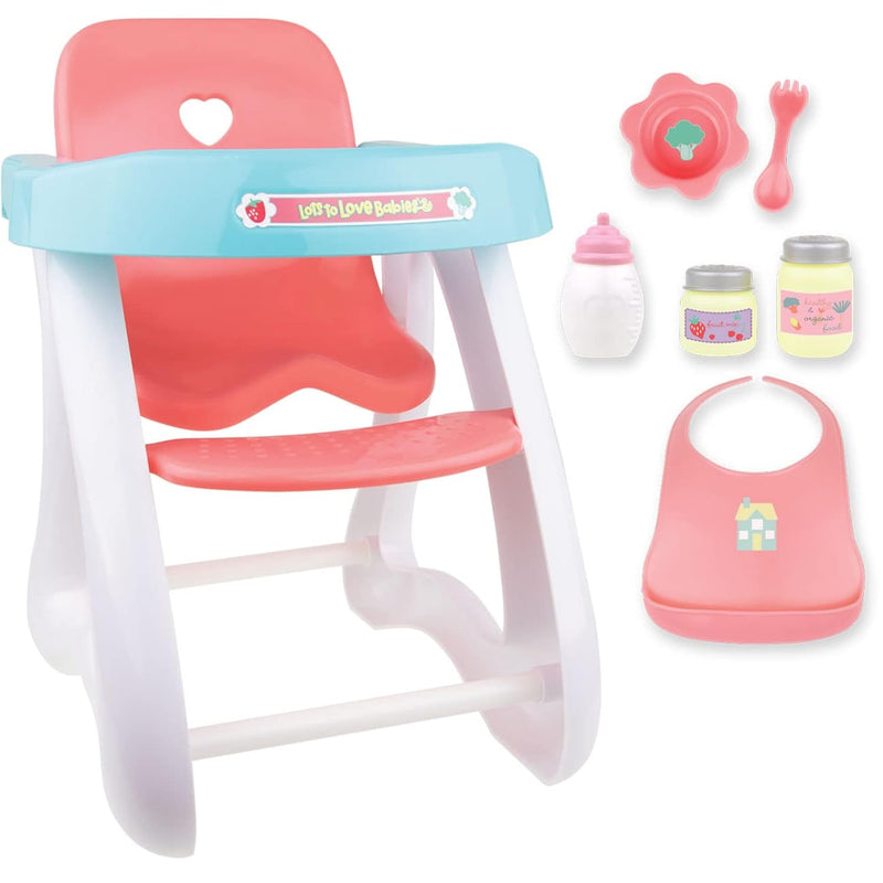 For Keeps Playtime! Baby Doll High Chair Fits Dolls Up To 17" Sturdy High C