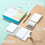 Portable Watercolor Sketchbook Set with Travel Journal and Art Supplies