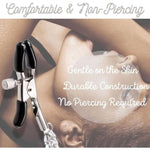 Bdsm Nipple Toys, Adjustable Metal Nipple Clamps, Bdsm Clips For Adult Play, Adjustable Sex Clamps, Nipple Clips Breast, Adult Toys Bdsm, Body Jewelry Non Piercing (Silver)