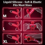 Penis Sleeve Sex Toys For Men - App Vibrating Cock Ring Sleeve With Rose Clitoral Stimulator & 10 Vibrations, Penis Ring Vibrator For Erection Sex, Male Couple Sex Toys With G Spot Clitoris Vibrator