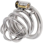 Adult Toys Stainless Steel Chastity Lock Chastity Device Male Beginner Cage Chastity Cage Penis Cage Penis Lock Massage To Prevent Erection Restraint Alternative Stimulator(45Mm)