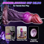 7.5" Squirting Ejaculating Dragon Dildo, Silicone Cumming Huge Fantasy Creature Horse Knot Soft Anal Alien Animal Dildo With Suction Cup, Prostate Massage Sex Toys For Men Women Gay