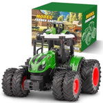 Farm Tractor Toys For Kids 3-5, 1/24 Scale Farm Monster Trucks Toy 8 Wheels Kids Truck Tractor For Boys 3, 4, 5, 6, 7 Year Old Christmas, Birthday Gifts For Kid