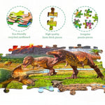 Puzzles for Kids Ages 4-6 - 2 x 60 Pieces World of Huge Dinosaurs