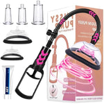 Pussy Pump Sex Toy With 5 Cups, Manual Nipple And Clitoral Suction Cups For Increased Sensation And Enhanced Female Sexual Pleasurevacuum Pump, Nipple Clitoral Stimulator For Adult Play (Black)